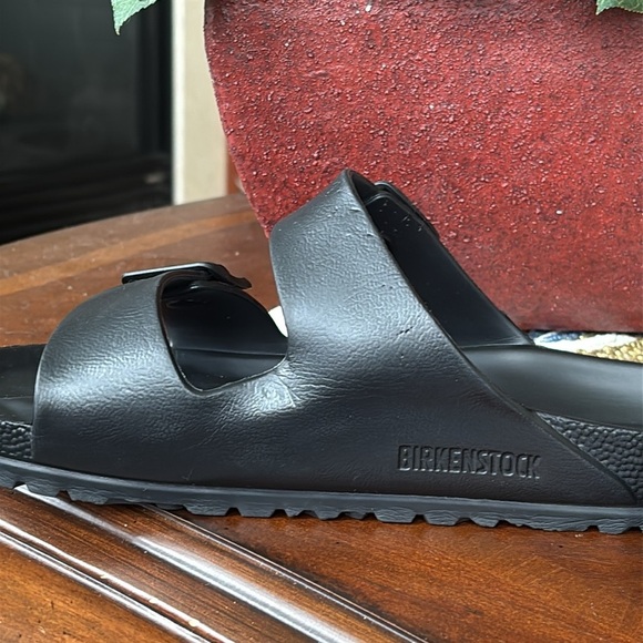 BIRKENSTOCK ARIZONA EVA RUBBER SANDALS DOUBLE BUCKLE BLACK WATERPROOF CASUAL - Picture 11 of 16
